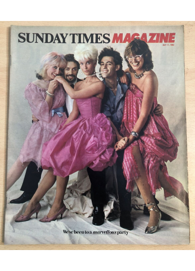 Sunday Times Magazine 1982 11th July 1982 Paula Yates Bob Geldof Zandra Rhodes Farrah Fawcett