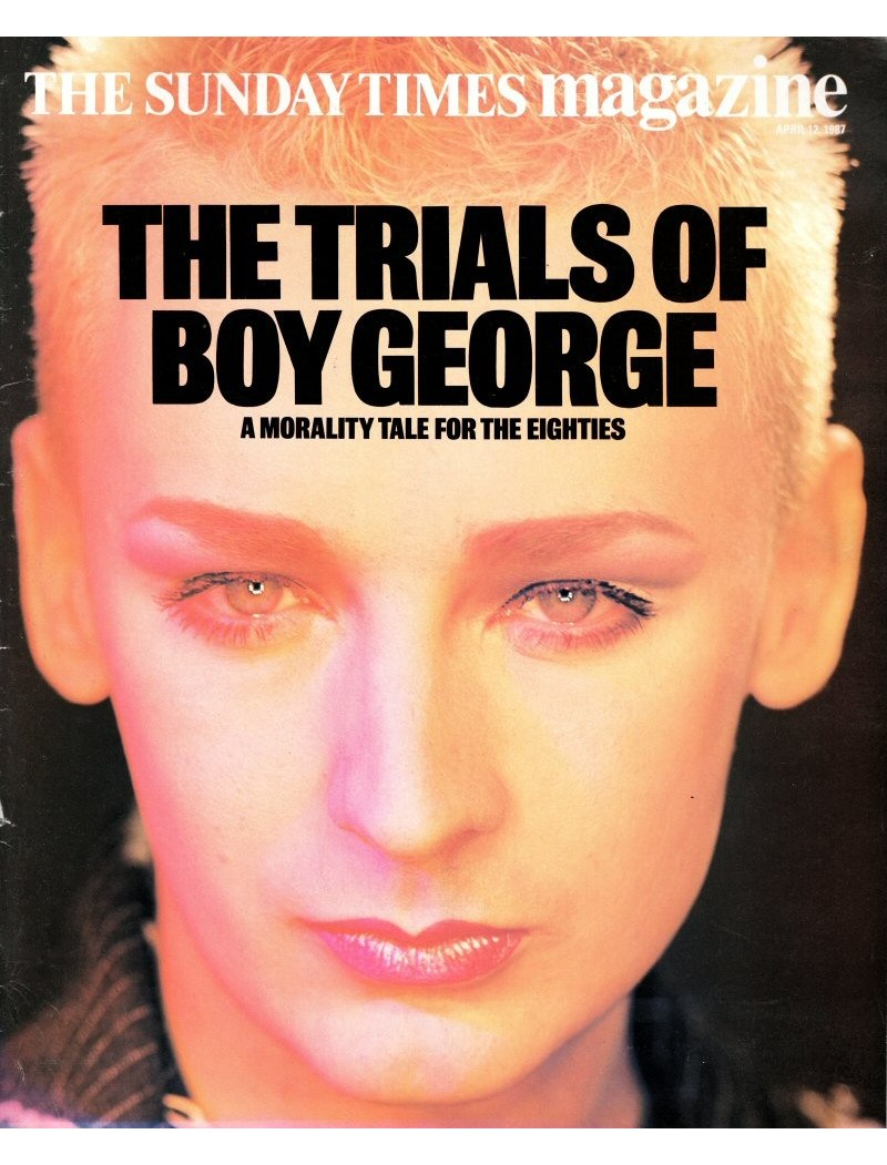 Sunday Times Magazine 1987 12th April 1987 Boy George Catherine Deneuve