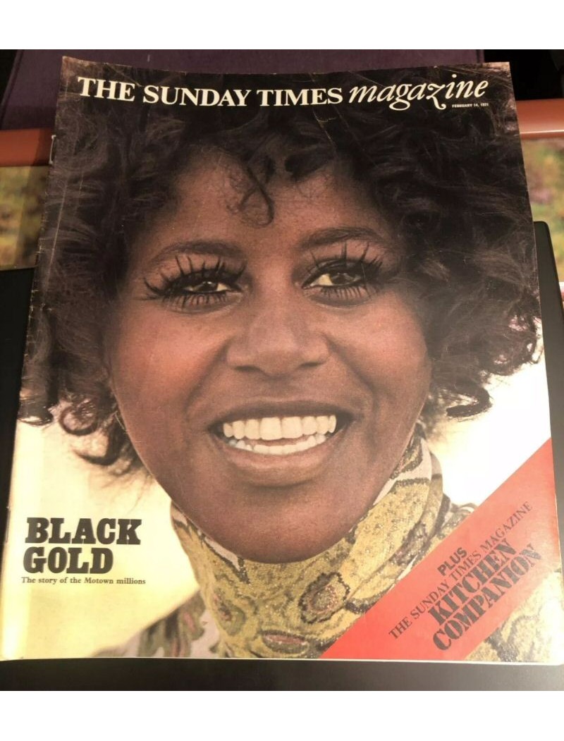 Sunday Times Magazine 14th February 1971 Black Gold Story Motown Cindy Birdsong Picadilly Circus Diana Ross