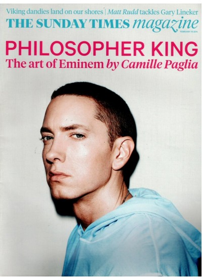 Sunday Times Magazine 16th February 2014 EMINEM THE VIKINGS Gary Lineker Elliot Erwitt Iranian Women