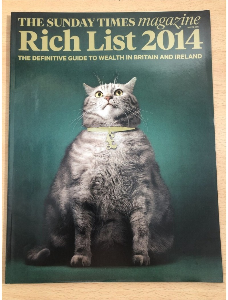 Sunday Times Magazine 2014 18th May 2014  Rich List Wealth Guide UK 