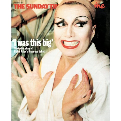 Sunday Times Magazine 1996 20th October 1996 Miki Berenyi Elaine Paige David McCabe Andy Warhol