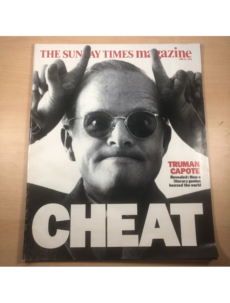 Sunday Times Magazine 1991 21st June 1992  Truman Capote Chris Cazenove Linda Evangelista