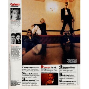 Sunday Times 22nd February 1998 Kabul Taliban ALL SAINTS Penny Vincenzi Enrico Sini Luzi Steve Moor