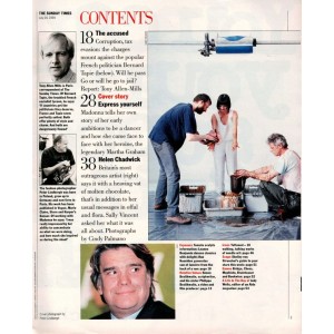 Sunday Times Magazine 24th July 1994 Madonna Bernard Tapie Helen Chadwick Eve Salvail Helen Mirren