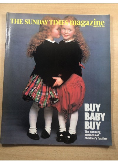 Sunday Times Magazine 1988 28th February 1988 Diana Lamplugh Oliver Stone Yousuf Karsh