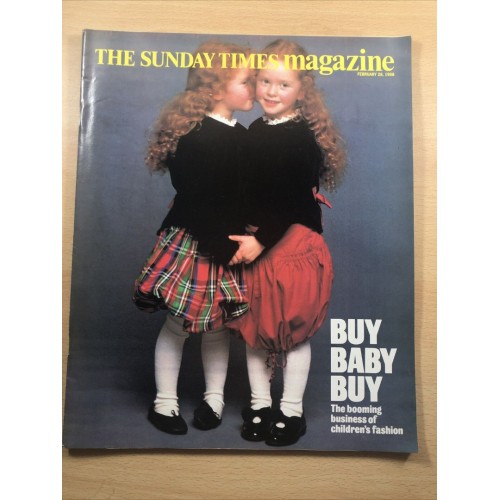 Sunday Times Magazine 1988 28th February 1988 Diana Lamplugh Oliver Stone Yousuf Karsh