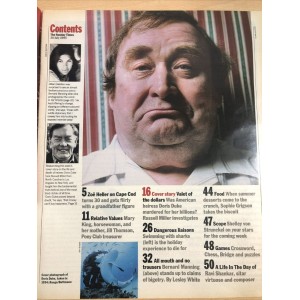 Sunday Times Magazine 30th July 1995 Jill Thomson Doris Duke Bernard Manning Ravi Shankar