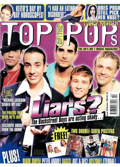 Top of the Pops Magazine October 1997 Issue 32 Backstreet Boys Boyzone 911