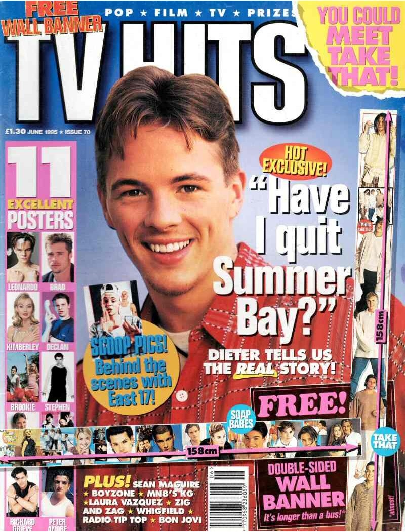 TV Hits Magazine - Issue 70 - June 1995 Johnny Depp Dieter Brummer Kimberley Davies Issue A