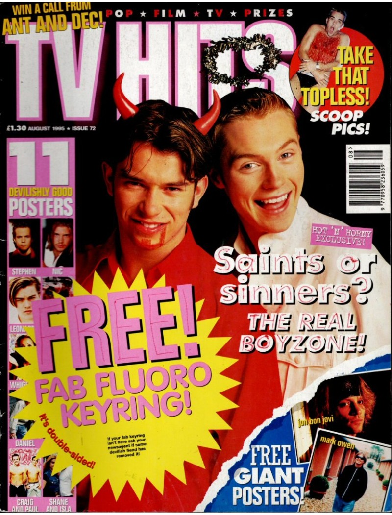 TV Hits Magazine - Issue 72 - August 1995 Nic Testoni Take That Sweet Valley High Ant & Dec
