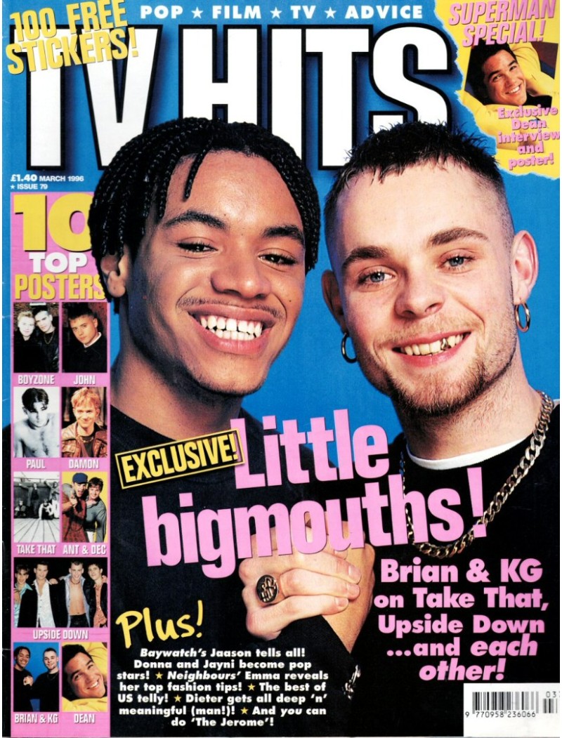 TV Hits Magazine - Issue 79 - March 1996 East 17 Dean Cain Superman Dieter Brummer John Alford