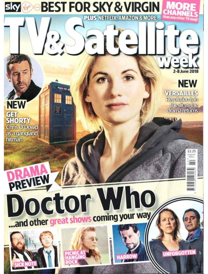 TV & Satellite Week Magazine 2018 2nd June 2018 Doctor Who Jodie Whittaker Keeley Hawes