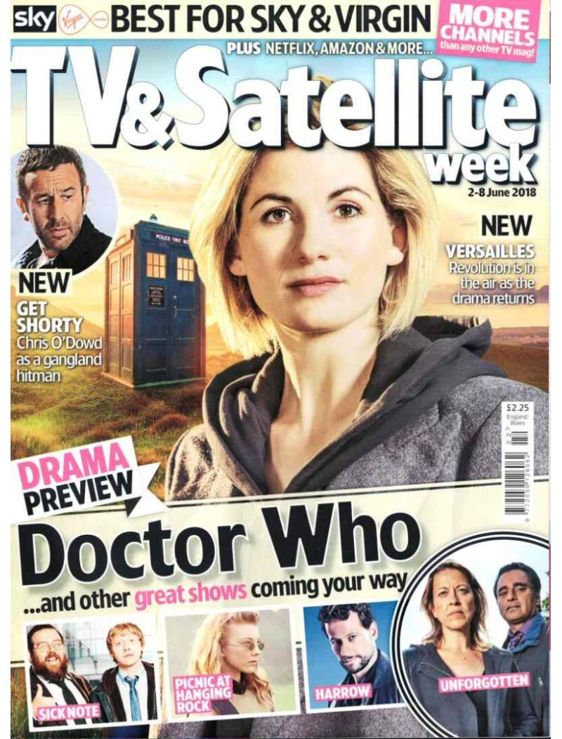 TV & Satellite Week Magazine 2nd June 2018 Doctor Who Jodie Whittaker Keeley Hawes TV & Satellite Week Magazine 2nd June 2018 Doctor Who Jodie Whittaker Keeley Hawes