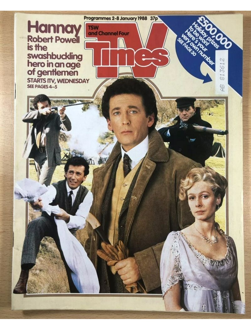 TV Times Magazine 2nd January 1988 Magazine Robert Powell Sybil Maas Childerns TV