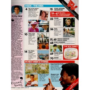 TV Times Magazine 6th August 1988 Princess Diana