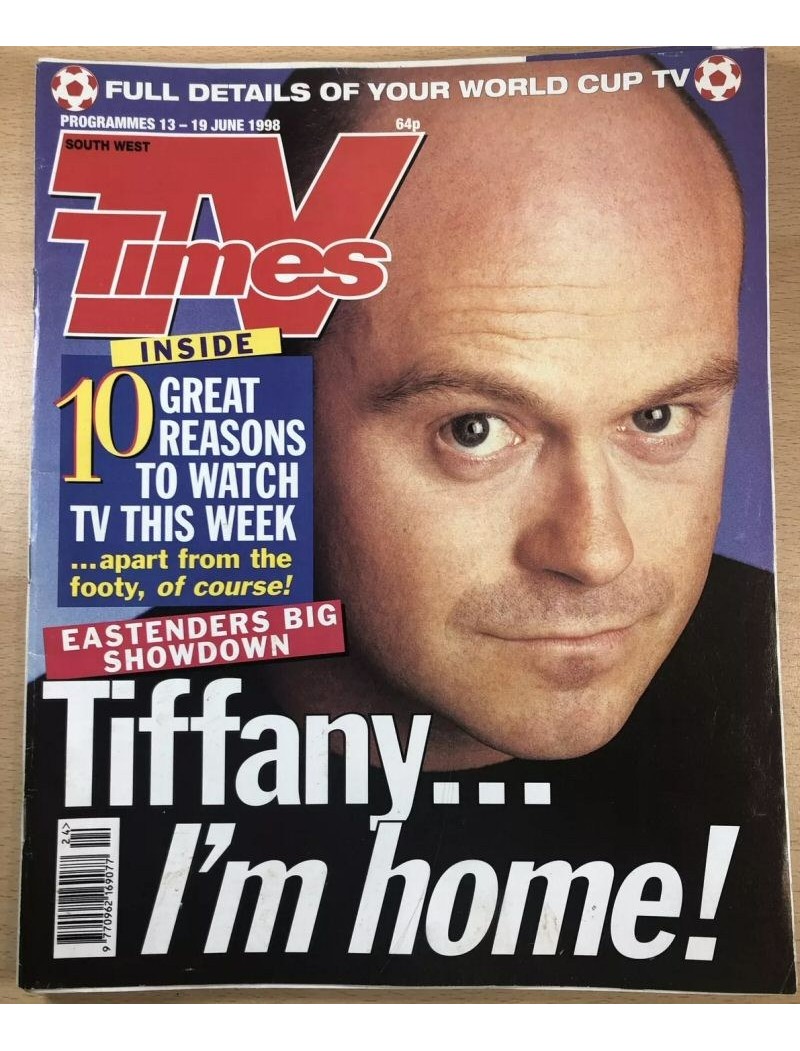 TV Times Magazine 13th June 1998 Ross Kemp Jemma Redgrave Jane Leeves Paul Gross Lesley Anne Down