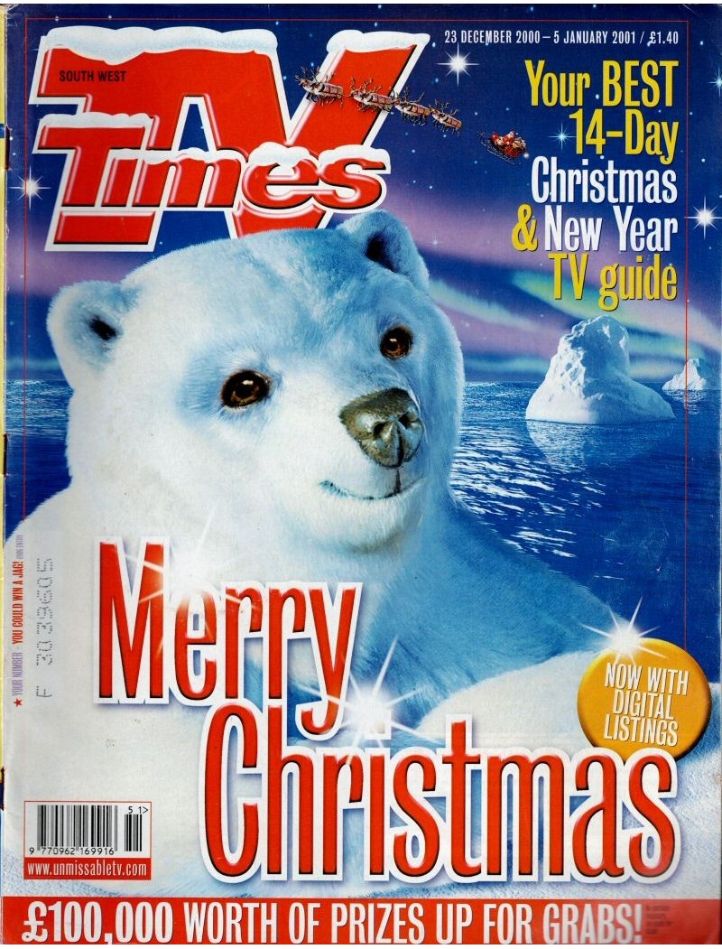 TV Times Magazine 23rd December 2000 Christmas