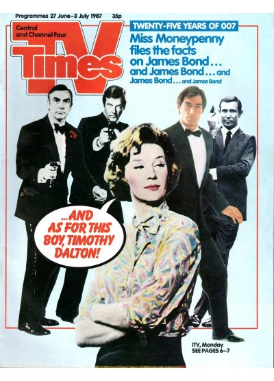 TV Times Magazine 27th June 1987 James Bond