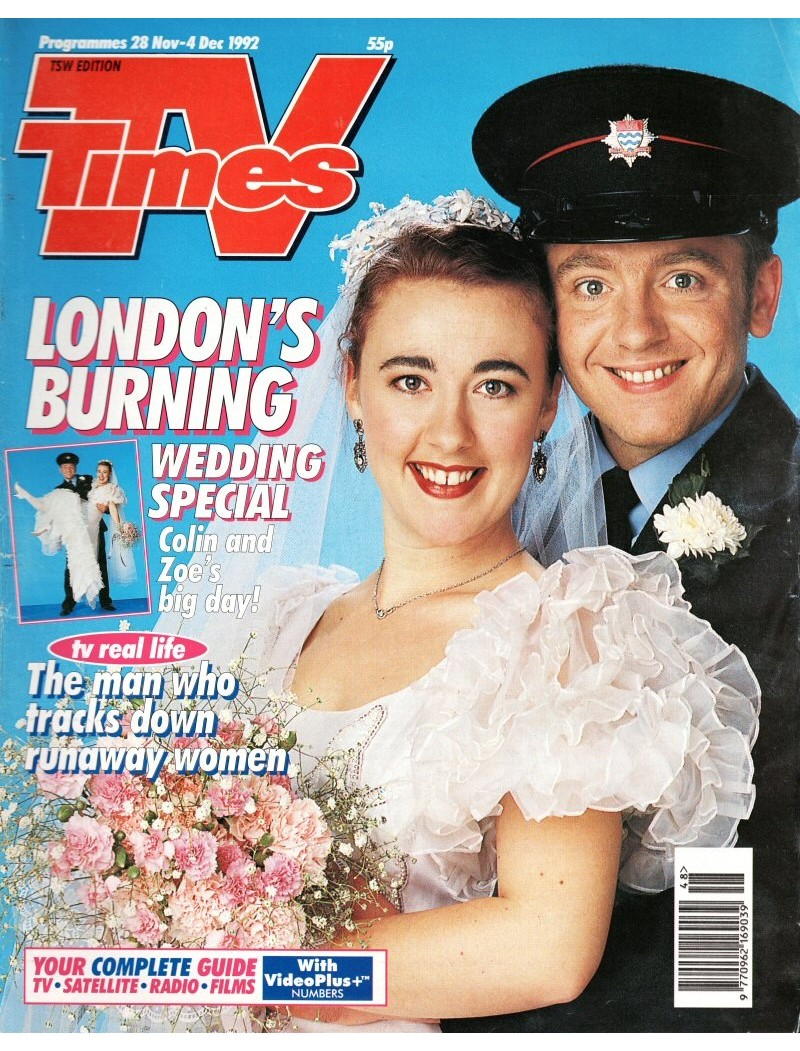 TV Times Magazine 28th November 1992 Londons Burning