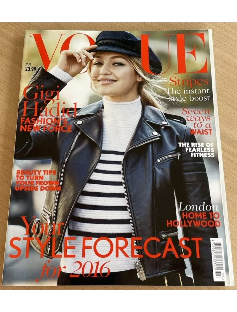 Vogue Fashion UK Magazine January 2016 Gigi Hadid