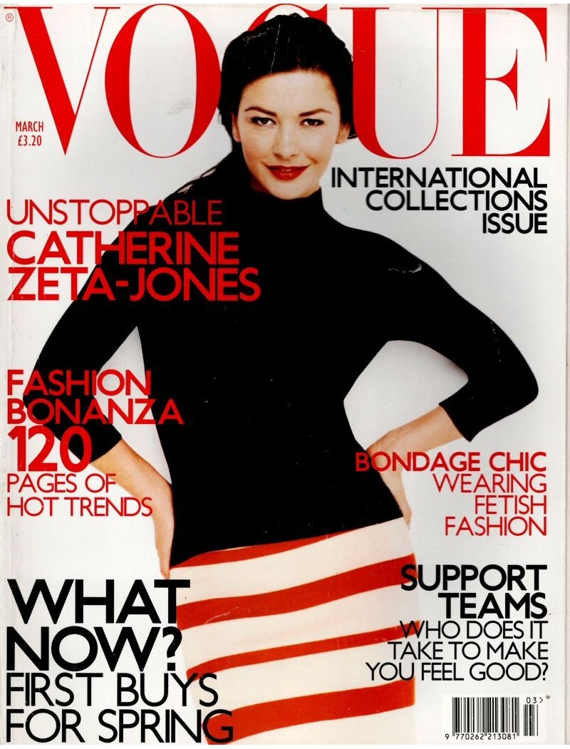 Vogue Fashion Magazine UK March 2001 Catherine Zeta Jones