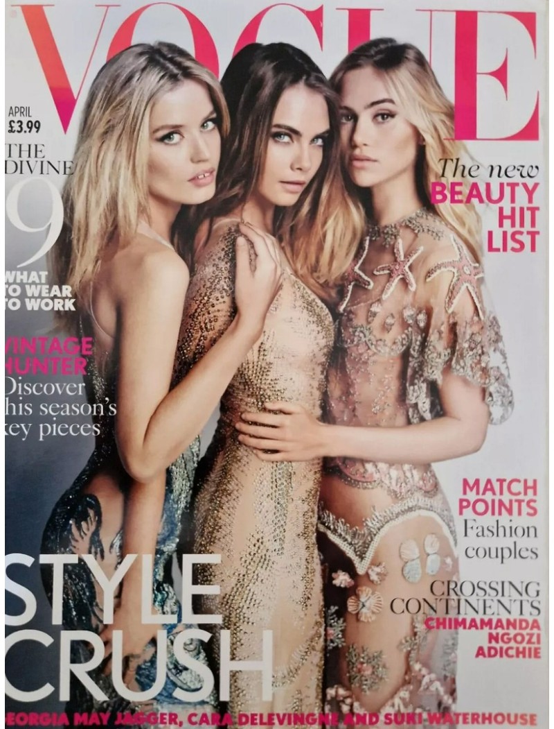 Vogue Magazine UK April 2015 Georgia May Jagger, Cara Delevingne and Suki Waterhouse Vogue Magazine UK April 2015 Georgia May Jagger, Cara Delevingne and Suki Waterhouse