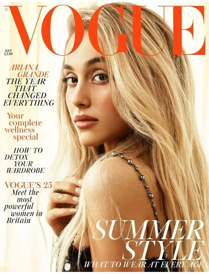 Vogue Magazine UK July 2018 Ariana Grande Vogue Magazine UK July 2018 Ariana Grande