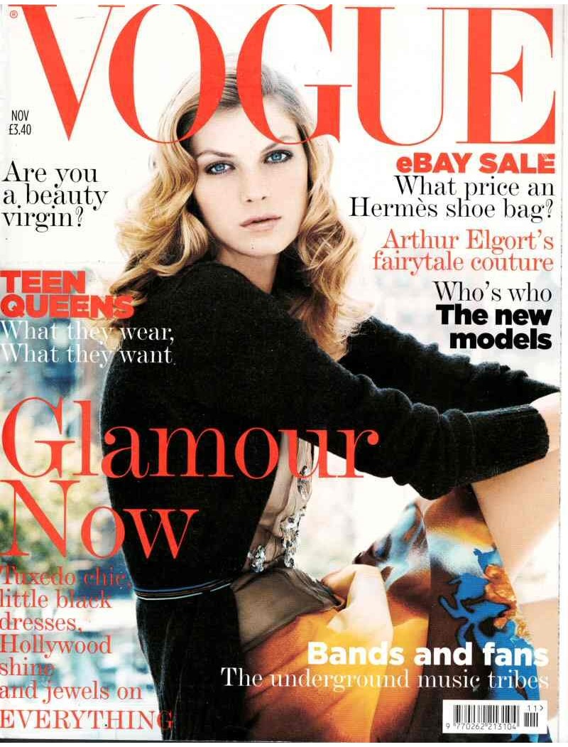 Vogue Fashion Magazine November 2004 Marianne Faithfull Emily Blunt Lily Cole Stellan Skarsgard Alice Timperley 