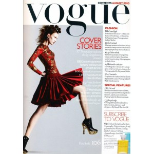 Vogue Fashion Magazine UK August 2010 Freja Baha