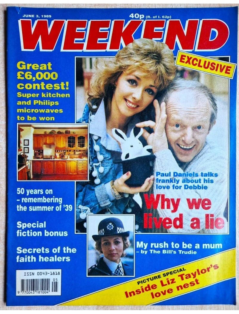 Weekend Magazine 3rd June 1989 Richard Dreyfuss Paul Daniels Debbie McGee