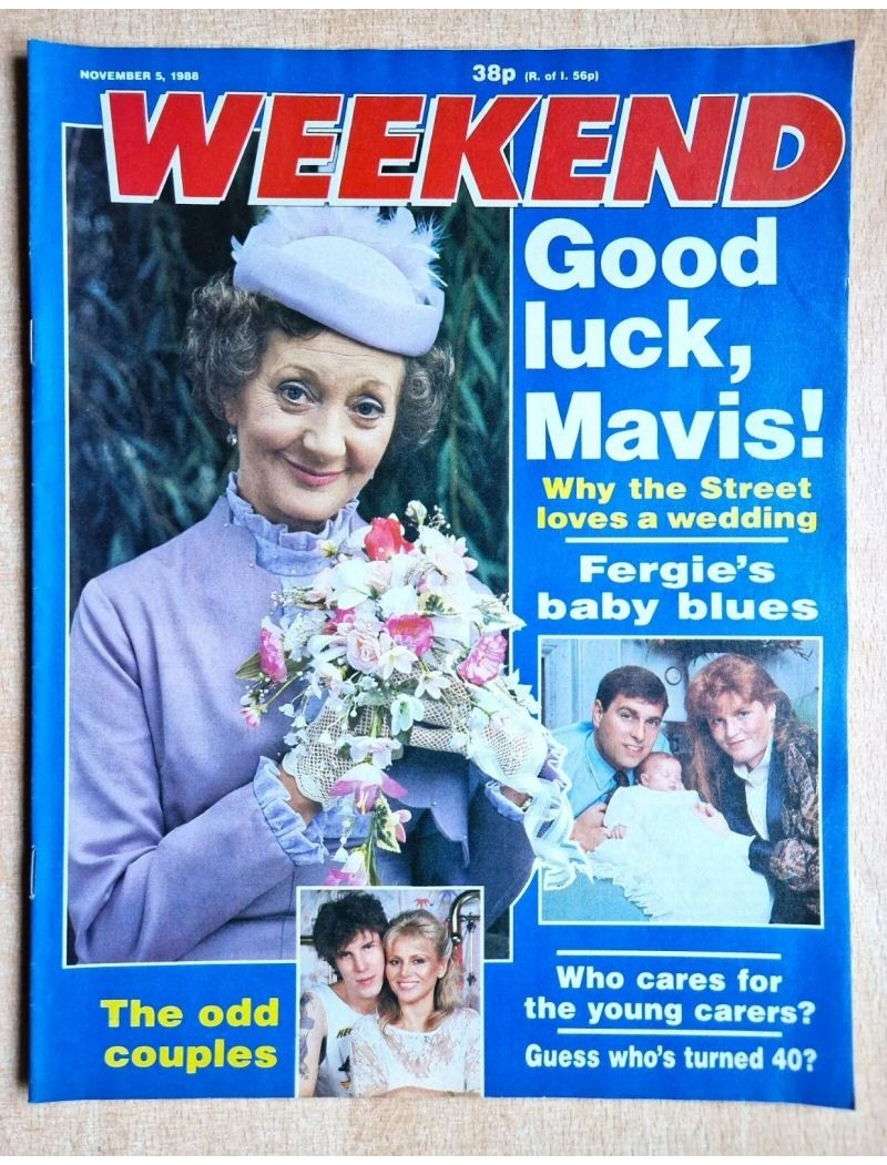 Weekend Magazine 5th November 1988 Prince Andrew Thelma Barlow Elizabeth Taylor
