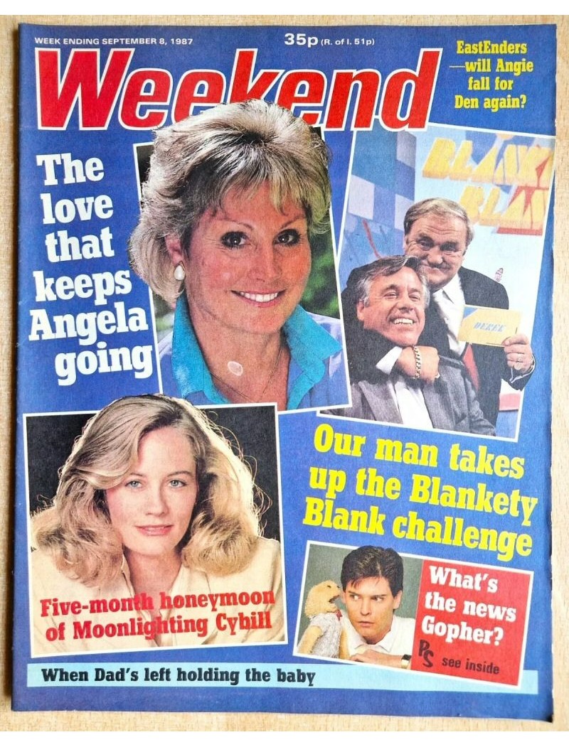 Weekend Magazine 8th September 1987 Cybill Shepherd Angela Rippon Eastenders