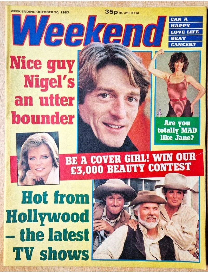 Weekend Magazine 20th October 1987 Raquel Welch Tom Petty Nigel Havers Kenny Rogers