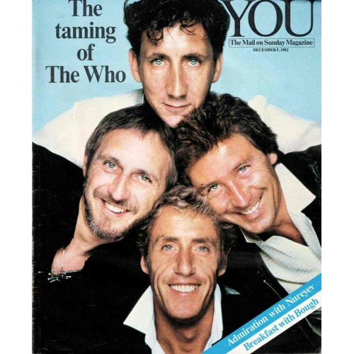 You Magazine 5th December 1982 The Who Trevor Eve Charlotte Rampling Rudolf Nureyev Nastassia Kinski