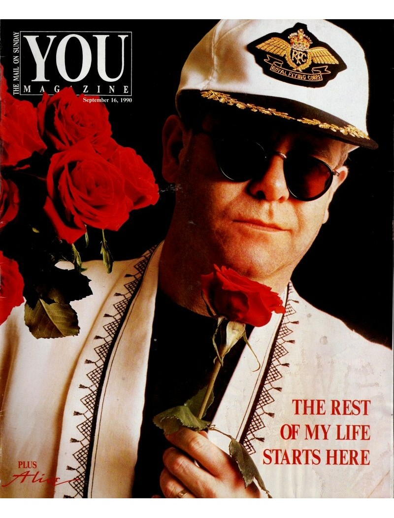 You Magazine 16th September 1990 Elton John Mariah Carey George Best Hunter S Thompson Cindy Crawford