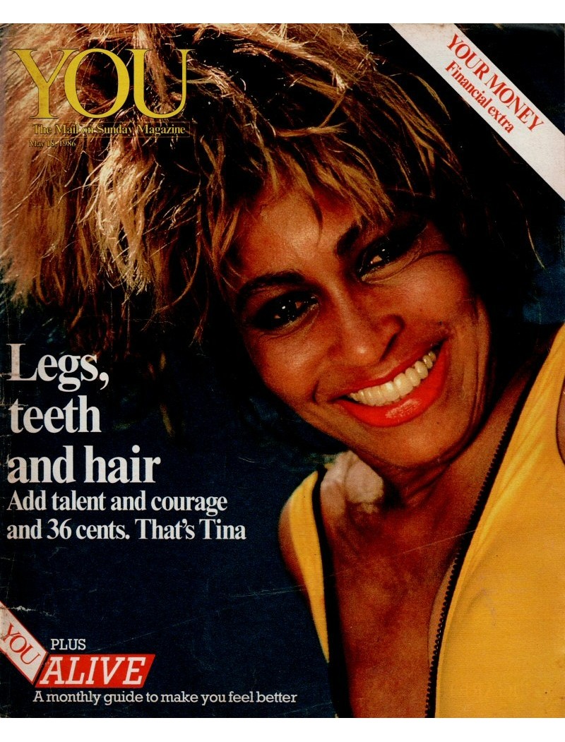 You Magazine 18th May 1986 Tina Turner Marie Helvin Peter Gabriel Lee Majors Cyndi Lauper Mexico
