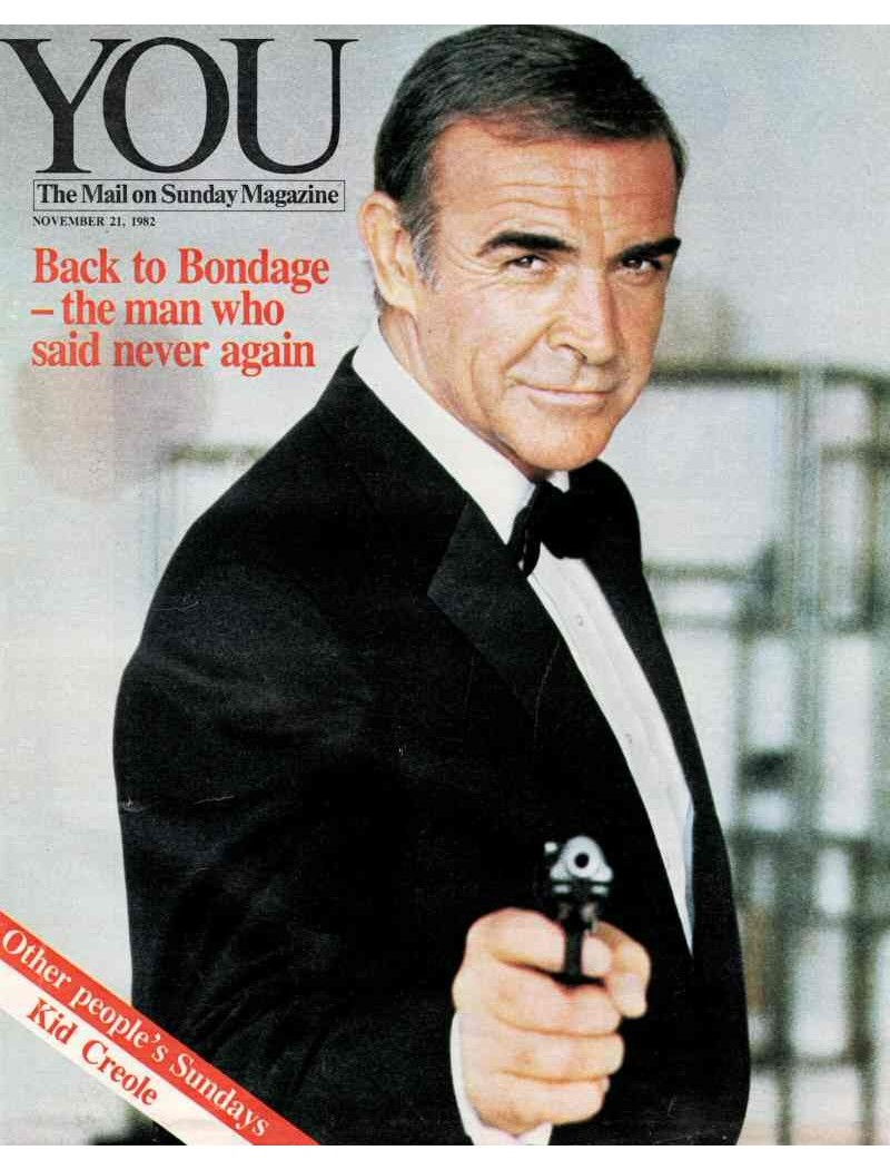 You Magazine 21st November 1982 Sean Connery James Bond Kid Creole Stephanie Powers John Francome You Magazine 21st November 1982 Sean Connery James Bond Kid Creole Stephanie Powers John Francome
