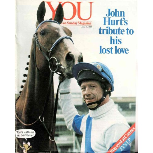 YOU Magazine 26th June 1983 John Hurt Lourdes Jimmy Young Kenny Everett Cannes David Bowie Sean Connery