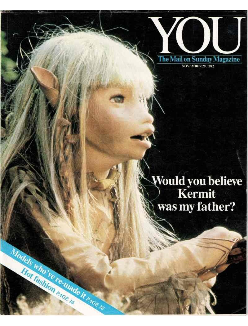 You Magazine - 1982 28th November 1982 The Dark Crystal Maudie James Debbie Moore Eric Roberts Tanya Sly Stallone