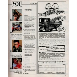 You Magazine 30th August 1987 Cher Matt Dillon Phyllis Logan Goldie Hawn Mariel Hemingway Margot Kidder