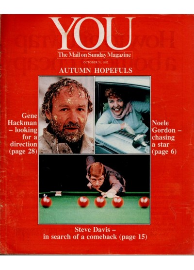 You Magazine 31st October 1982 Noele Gordon Snooker Gene Hackman Andrew Lloyd Webber Farrah Fawcett