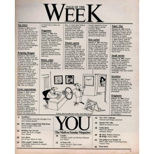 You Magazine 1982 /1983 Jessica Lange Jessye Norman Woody Allen Jane Asher Sean Connery