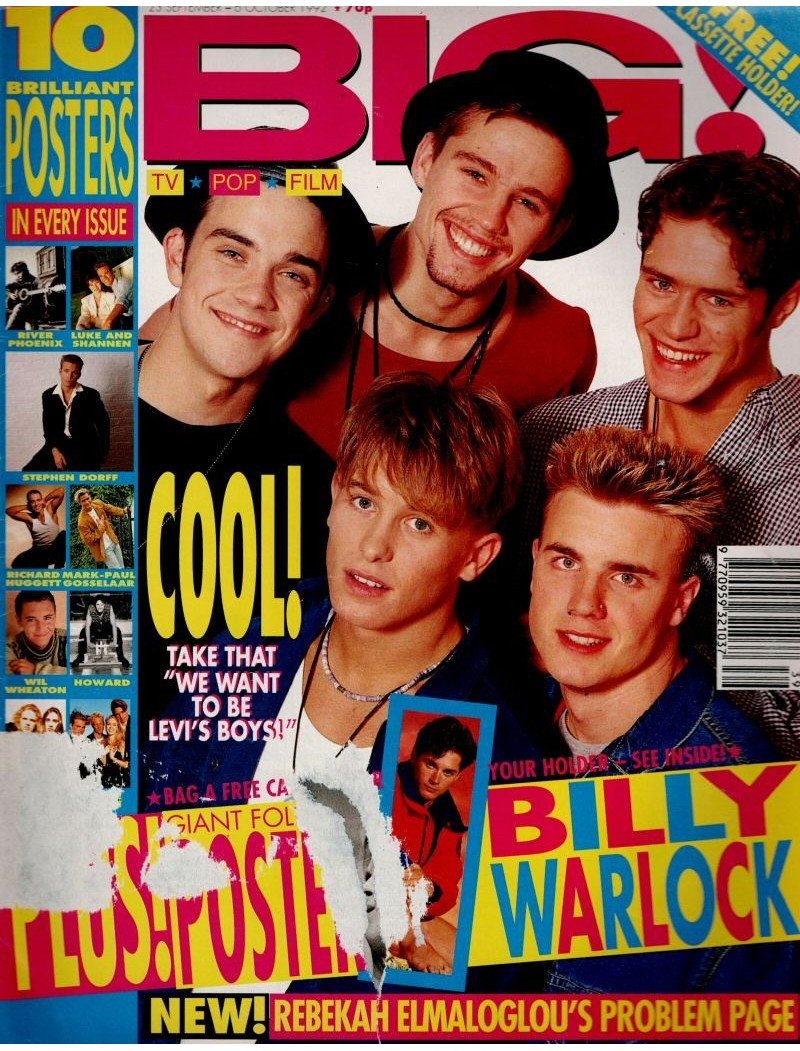 Big Magazine 23rd September 1992 Take That cover Big Magazine 23rd September 1992 Take That cover