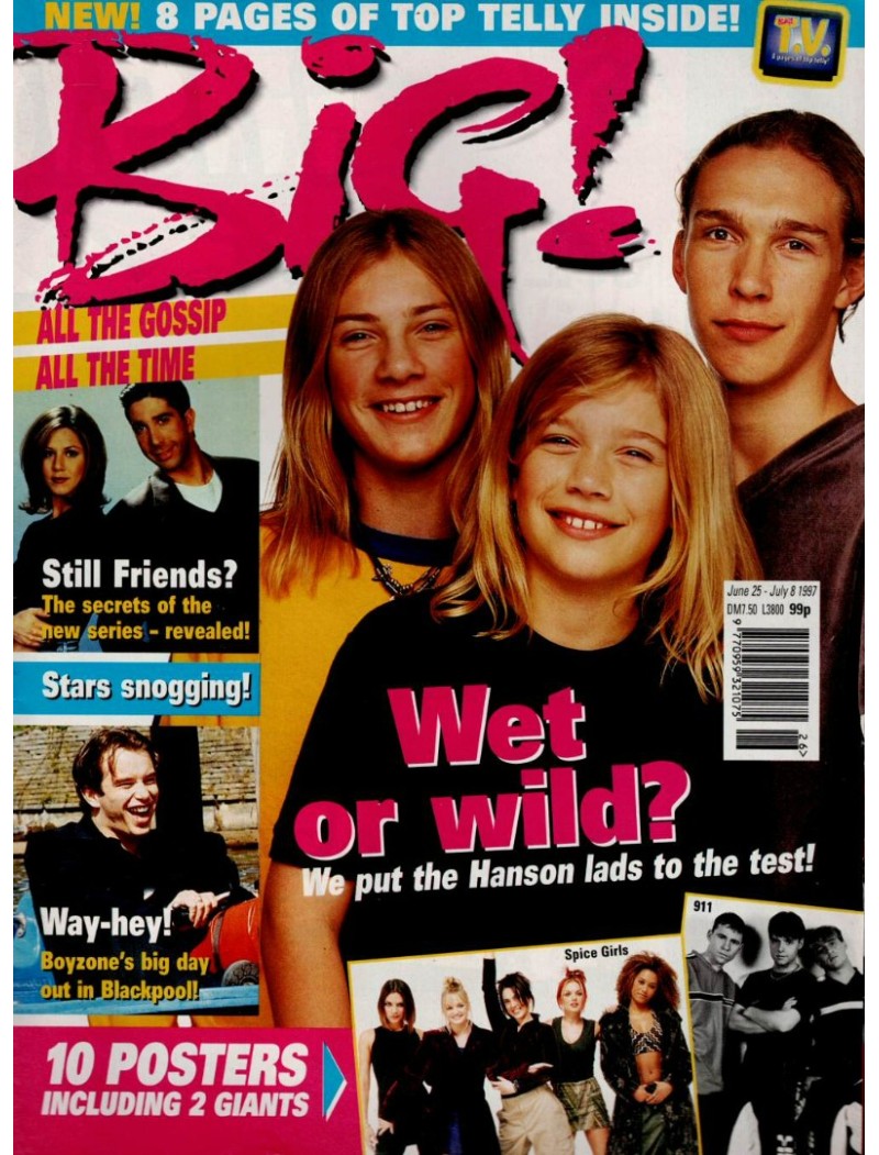 Big Magazine 25th June 1997 Hanson Spice Girls