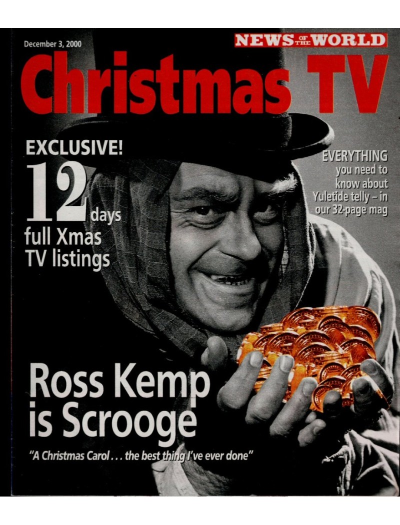 Christmas TV News of the World Magazine 3rd December 2000 Ross Kemp