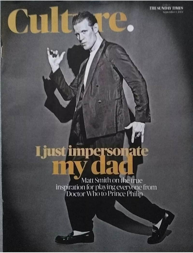 Culture Magazine 1st September 2024 Matt Smith Doctor Who Culture Magazine 1st September 2024 Matt Smith Doctor Who