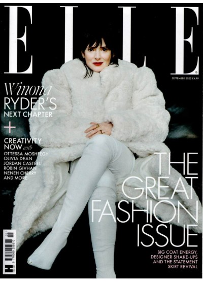 Elle Magazine September 2025 Winona Ryder