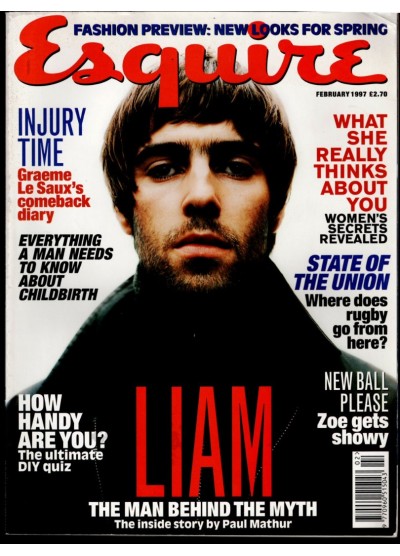 Esquire Magazine February 1997 Liam Gallagher Oasis Esquire Magazine February 1997 Liam Gallagher Oasis