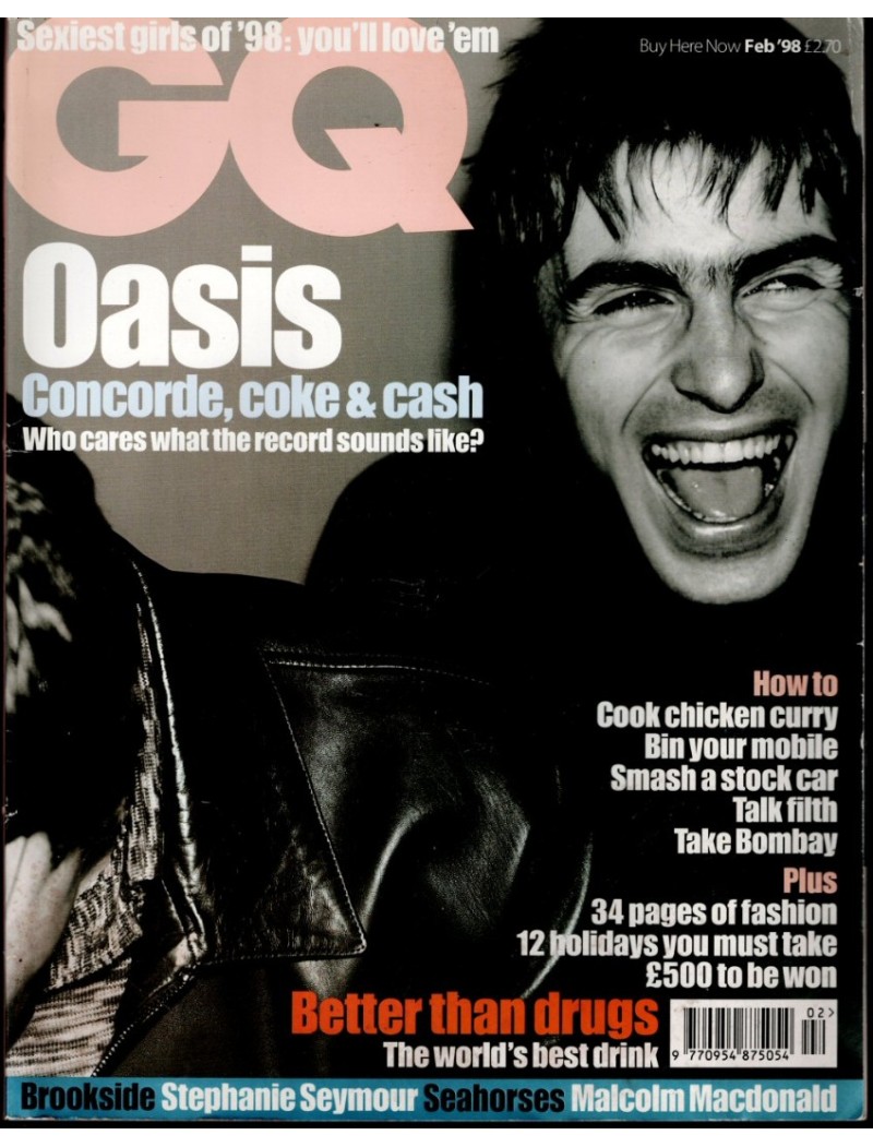 GQ Magazine February 1998 Liam Gallagher Oasis
